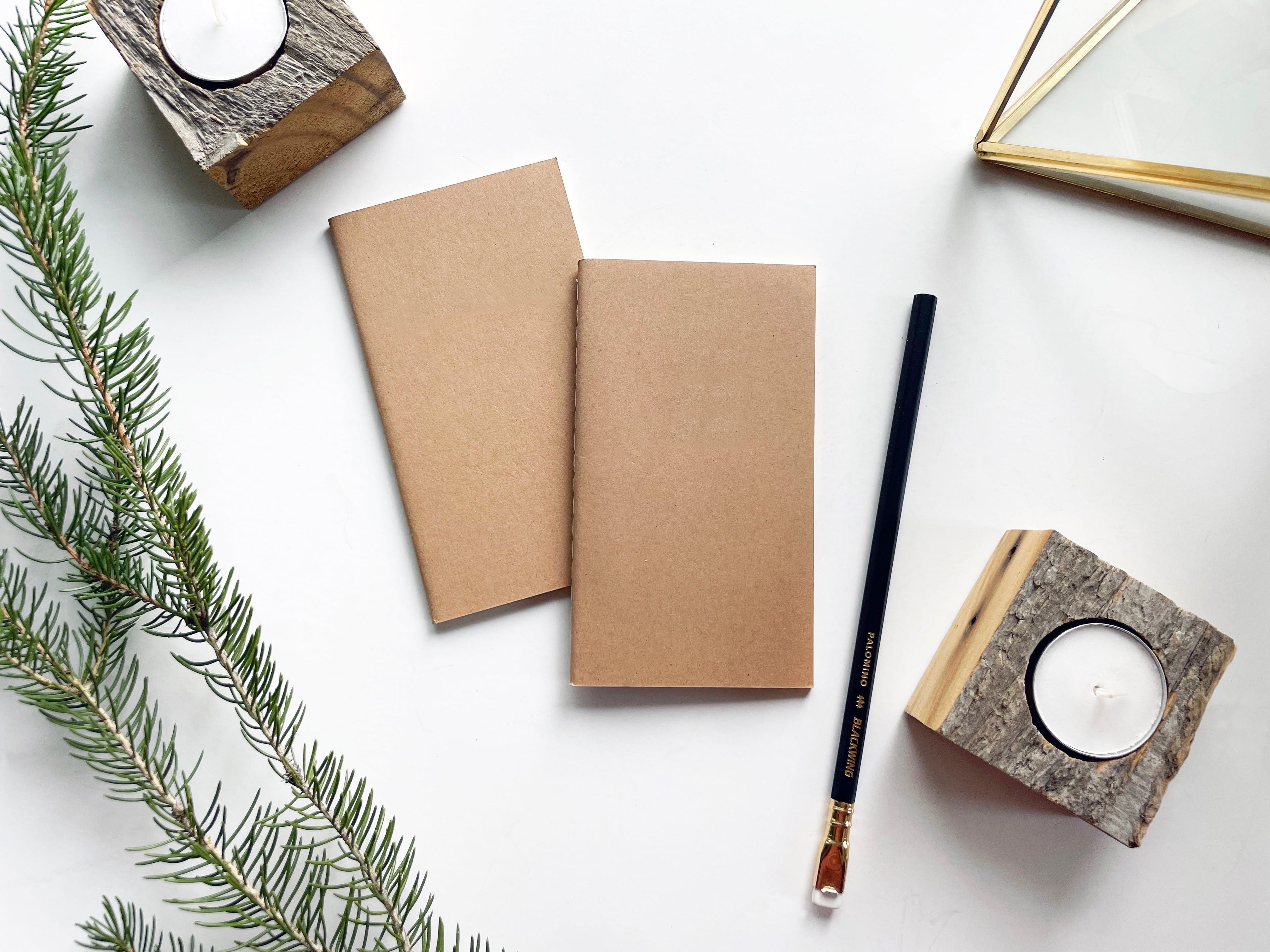 Blank Pocket Saddle Stitch Note Book