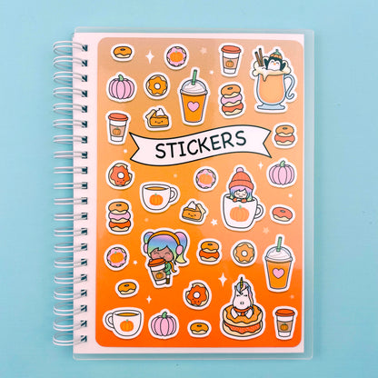 Pumpkin Spice Sticker Collage Reusable Sticker Book
