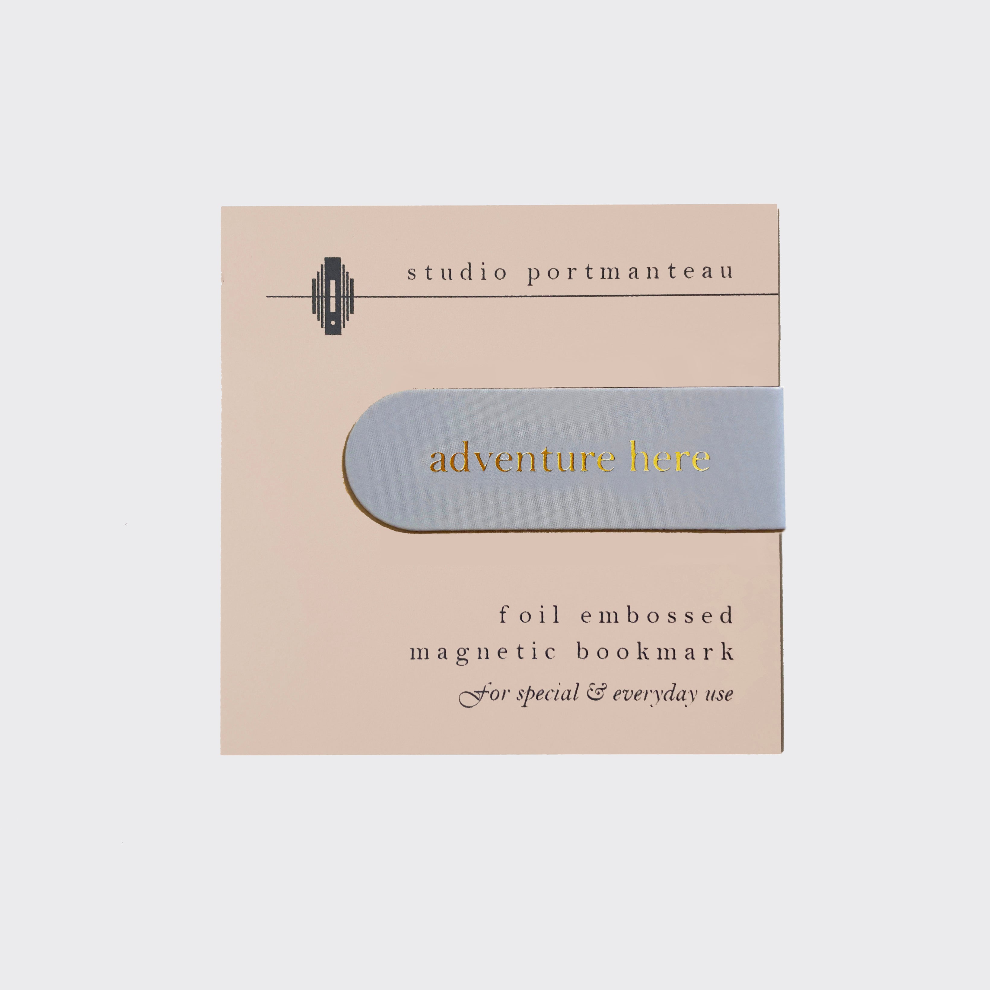 Adventure Here Embossed Magnetic Bookmark