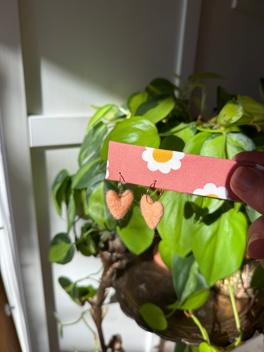 MINI Heart Felt Earrings