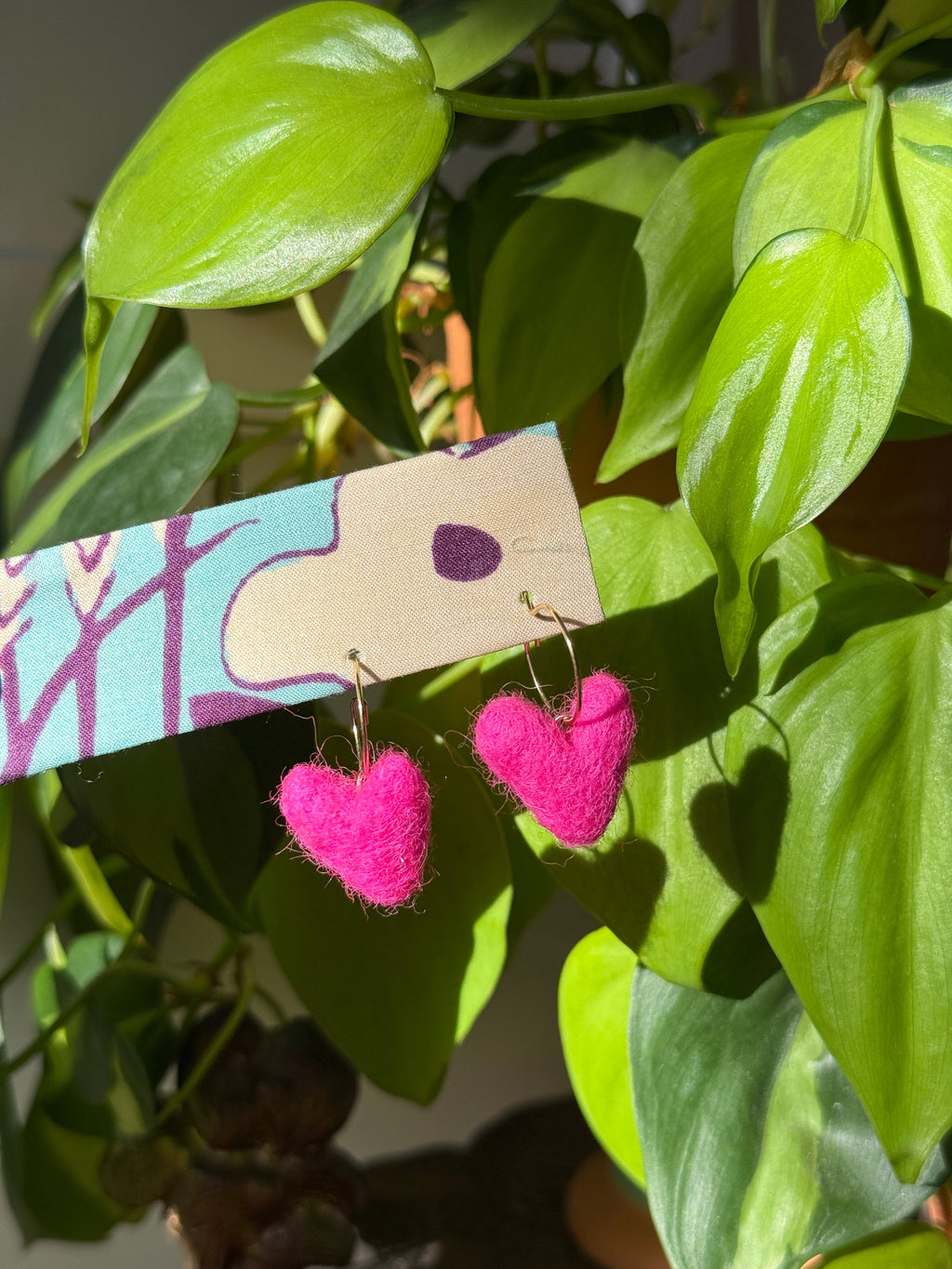 MINI Heart Felt Earrings