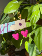 MINI Heart Felt Earrings