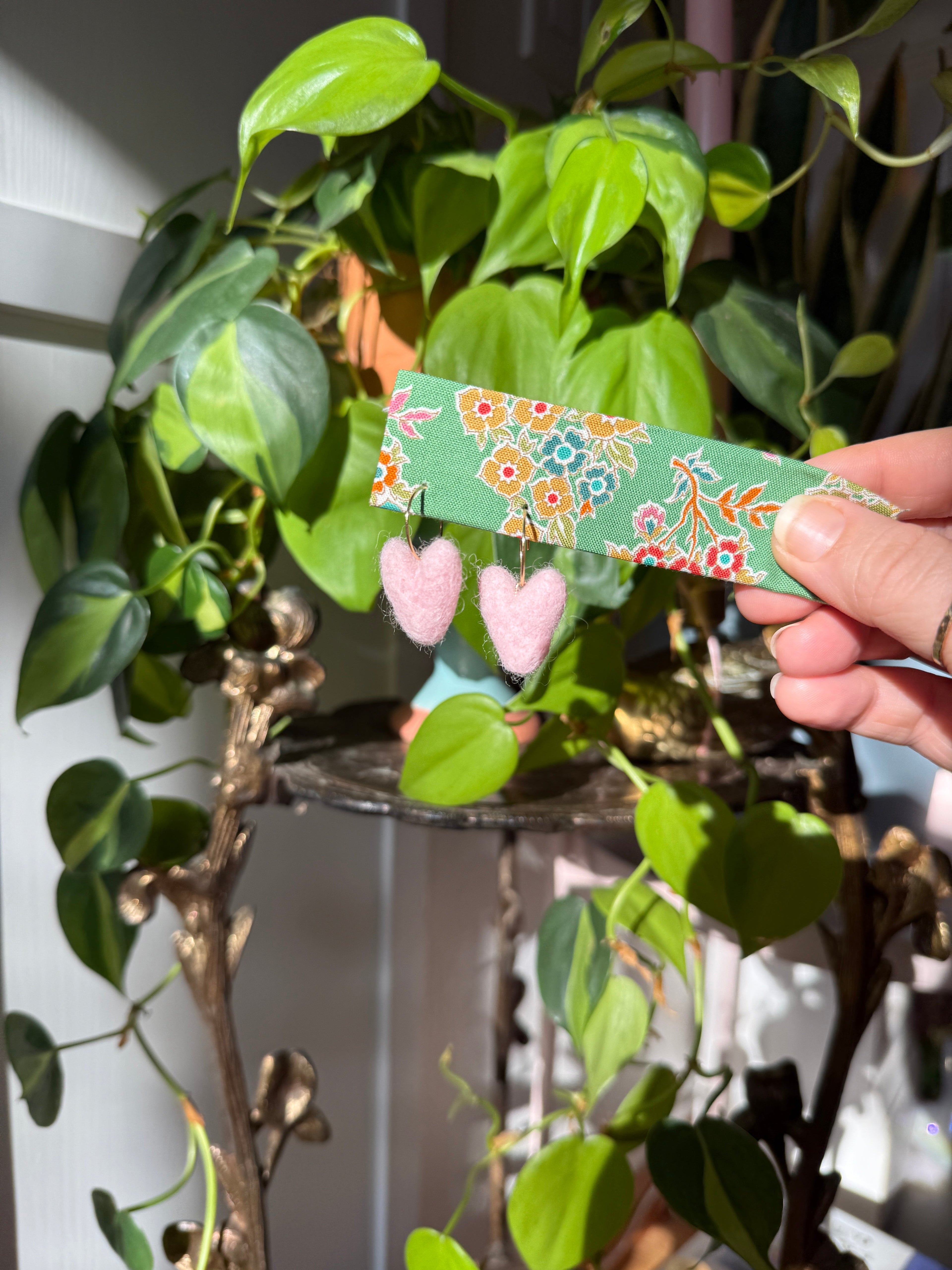 MINI Heart Felt Earrings