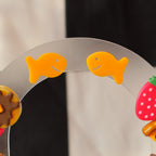 Cheddar Fish Cracker Stud Earrings