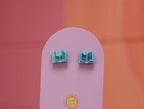 Open Book Tiny Stud Earrings