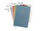Wedding Vows Foil Embossed Linen Notebook | Soft Vintage Hues