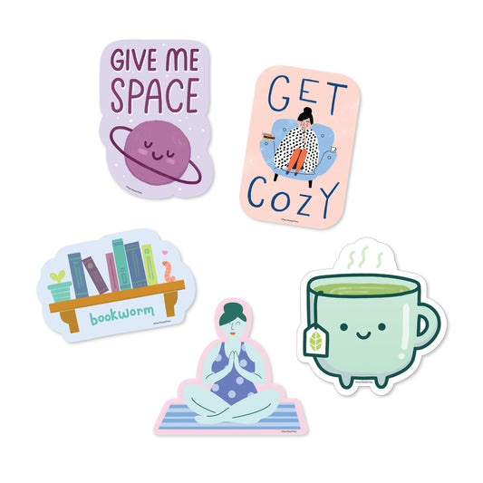 Introvert Sticker Pack 5 Vinyl Decal Stickers