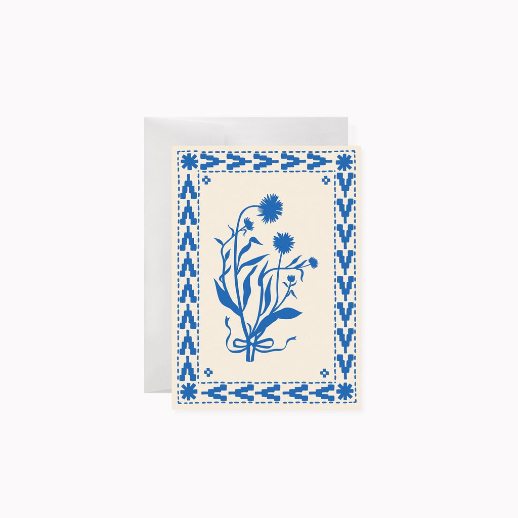 BLUE FLORAL | A1 greeting card