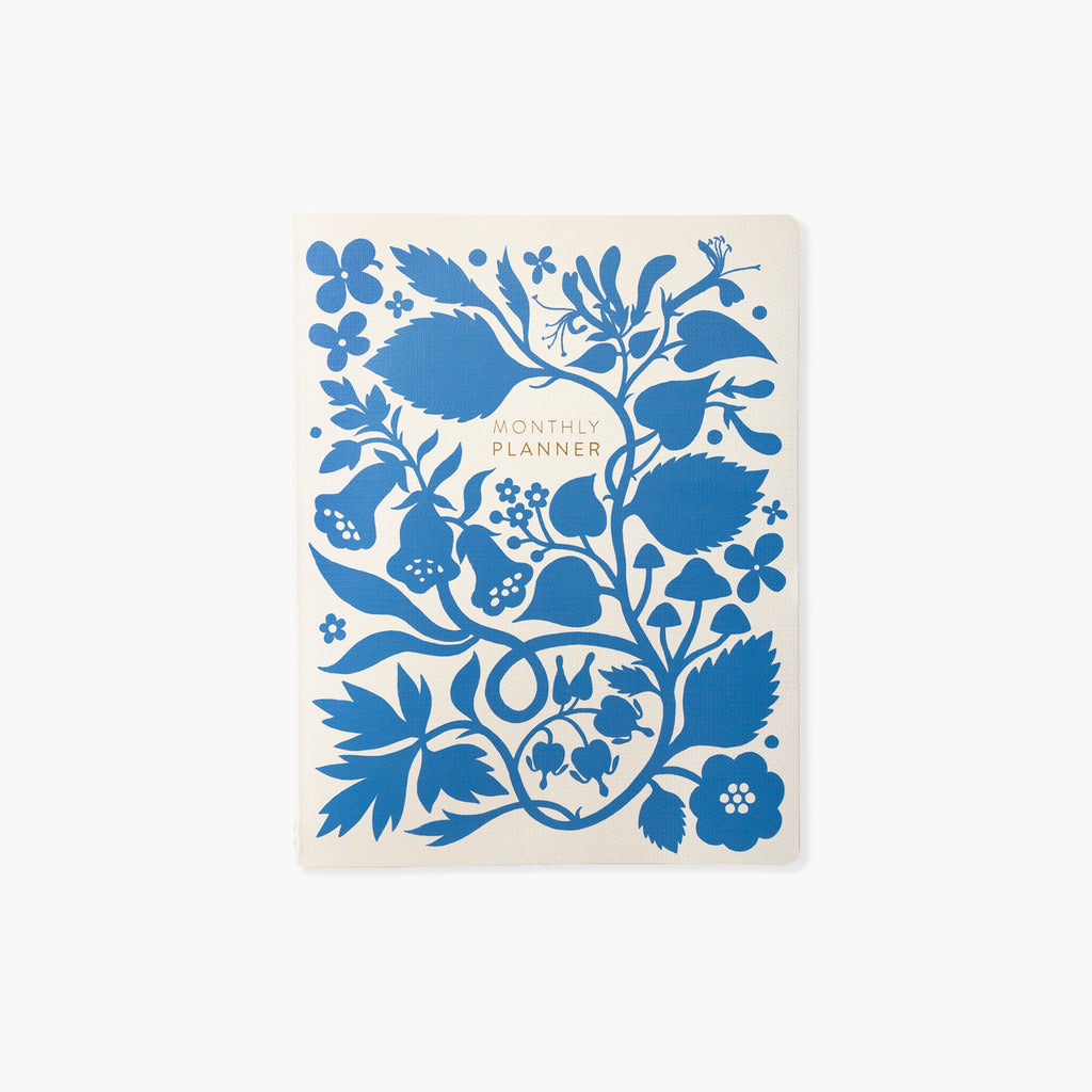 BLUE FLORAL | Undated Monthly Planner