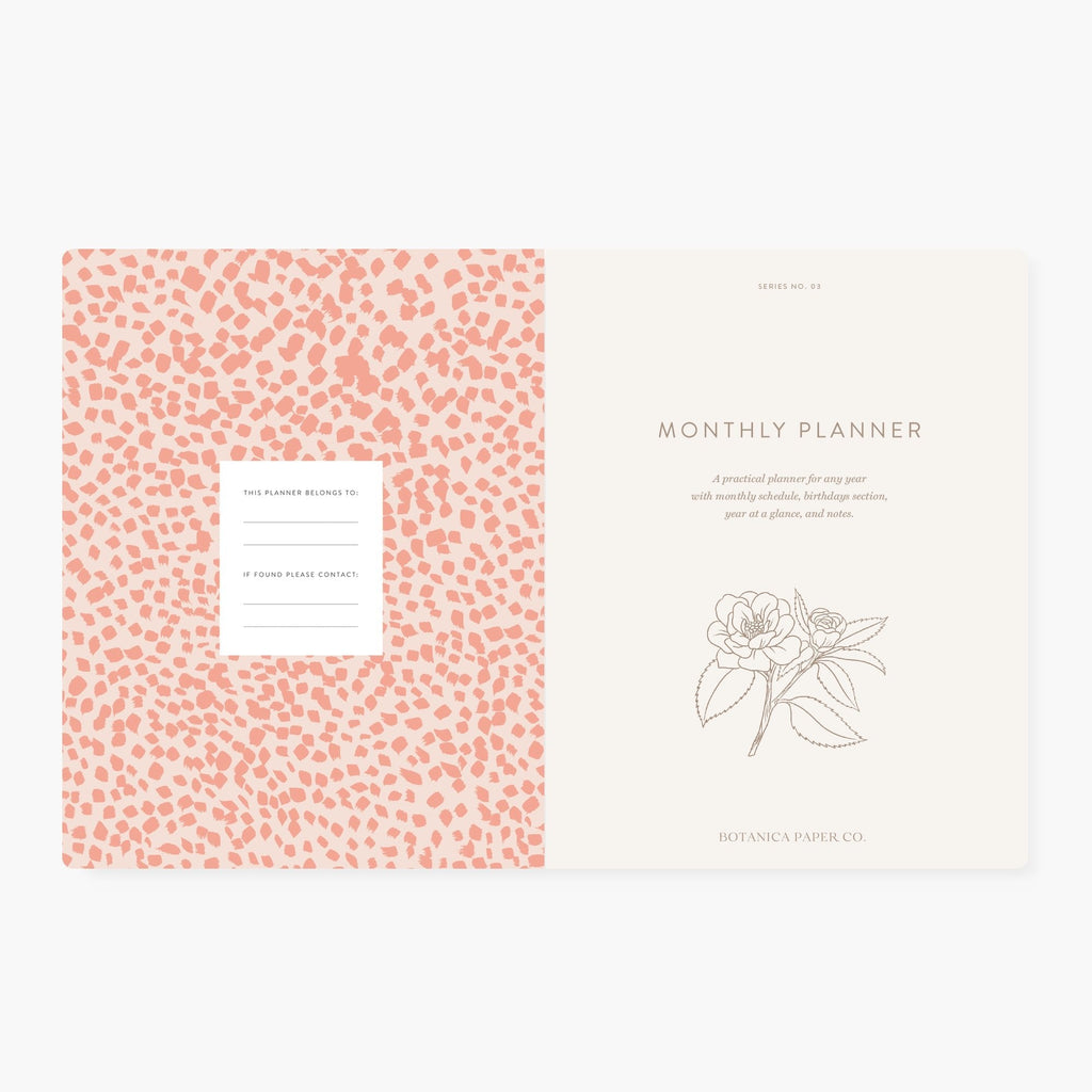 CAMELLIA | Undated Monthly Planner