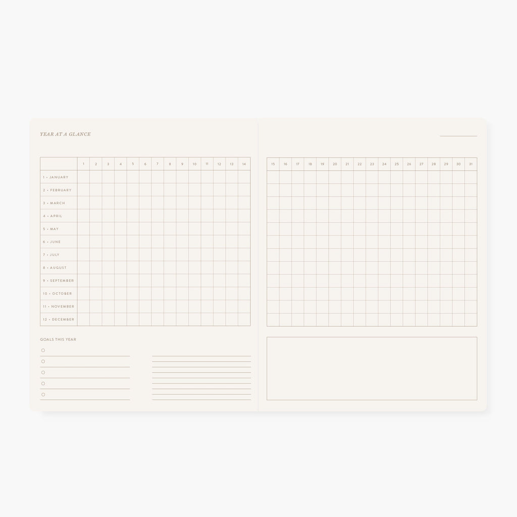 BLUE FLORAL | Undated Monthly Planner