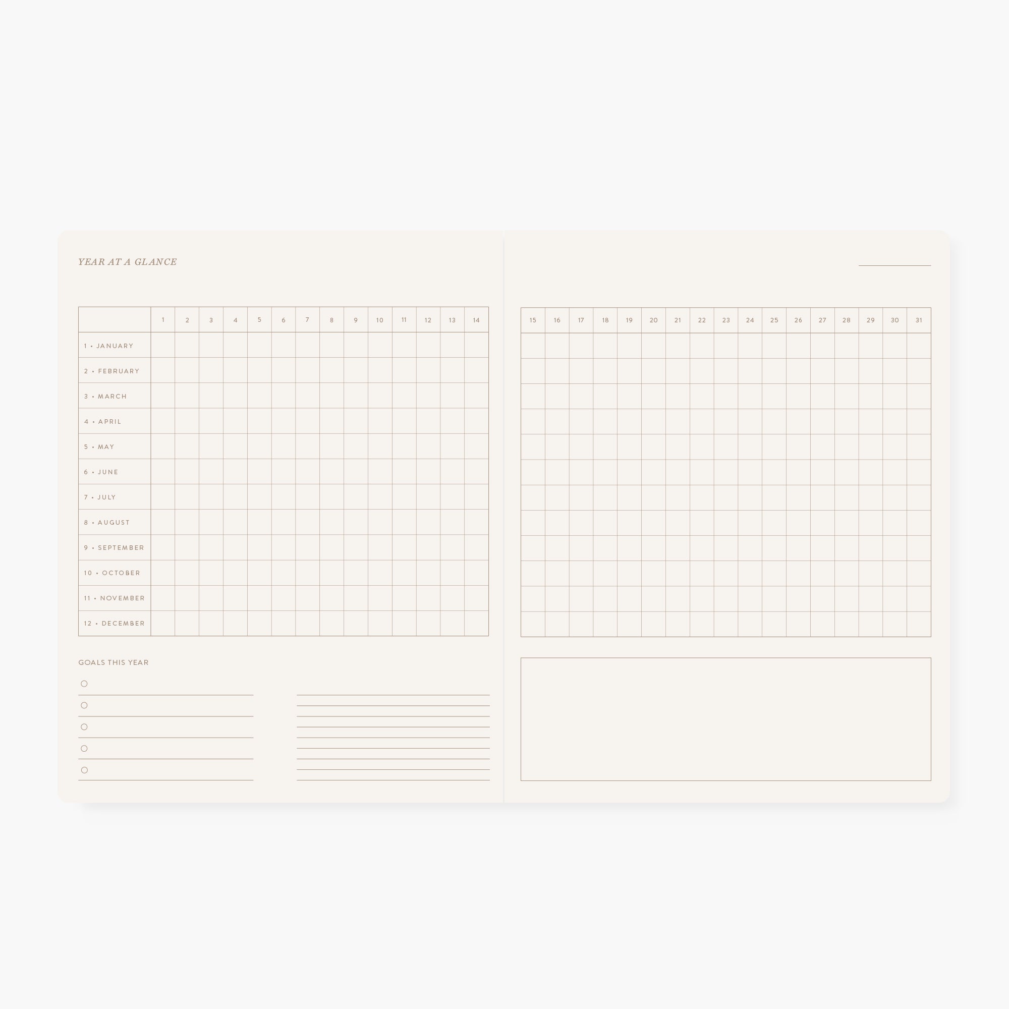 BLUE FLORAL | Undated Monthly Planner