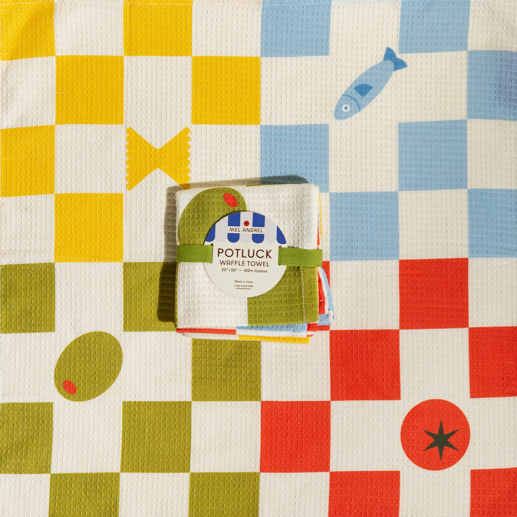 Waffle Tea Towel - Potluck