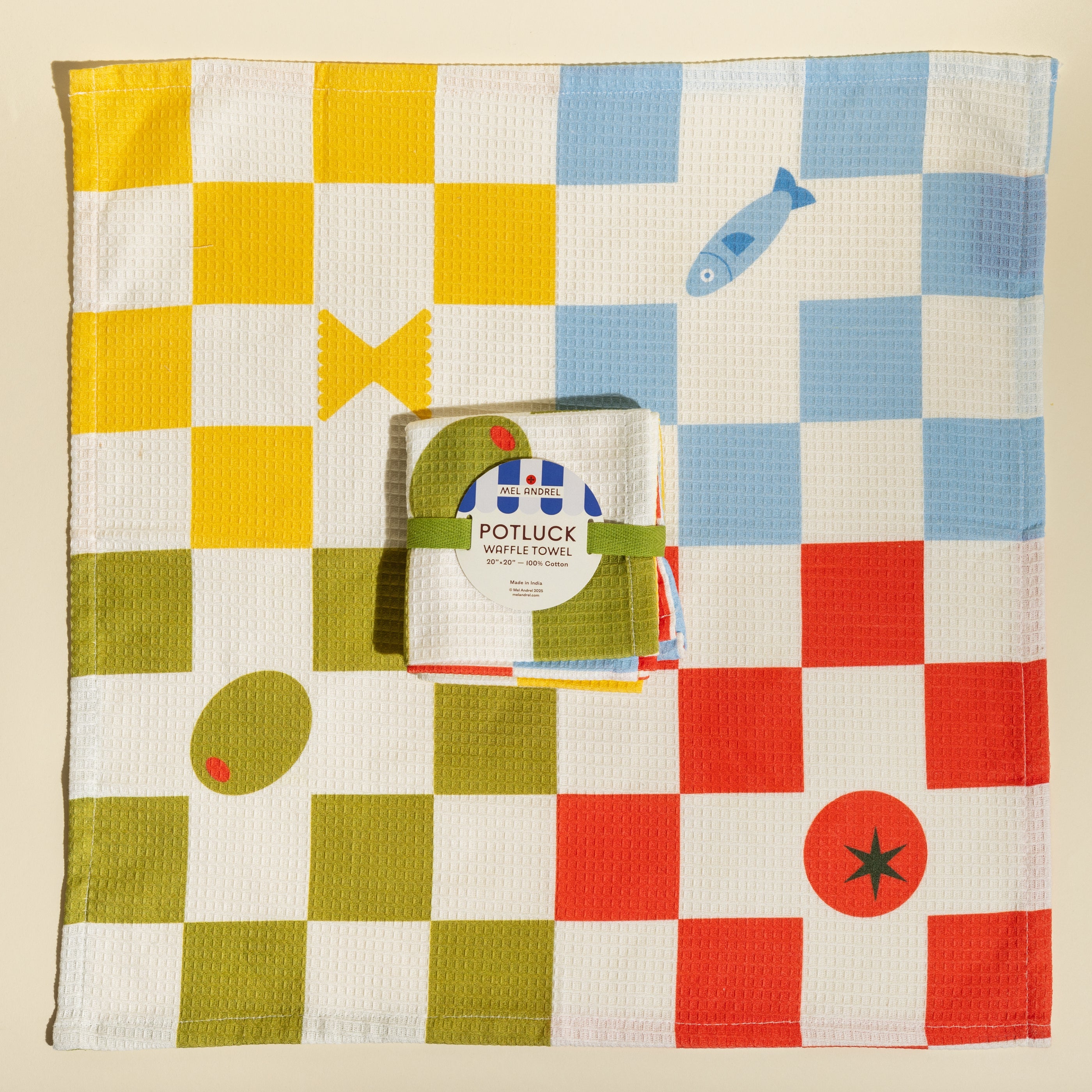 Waffle Tea Towel - Potluck