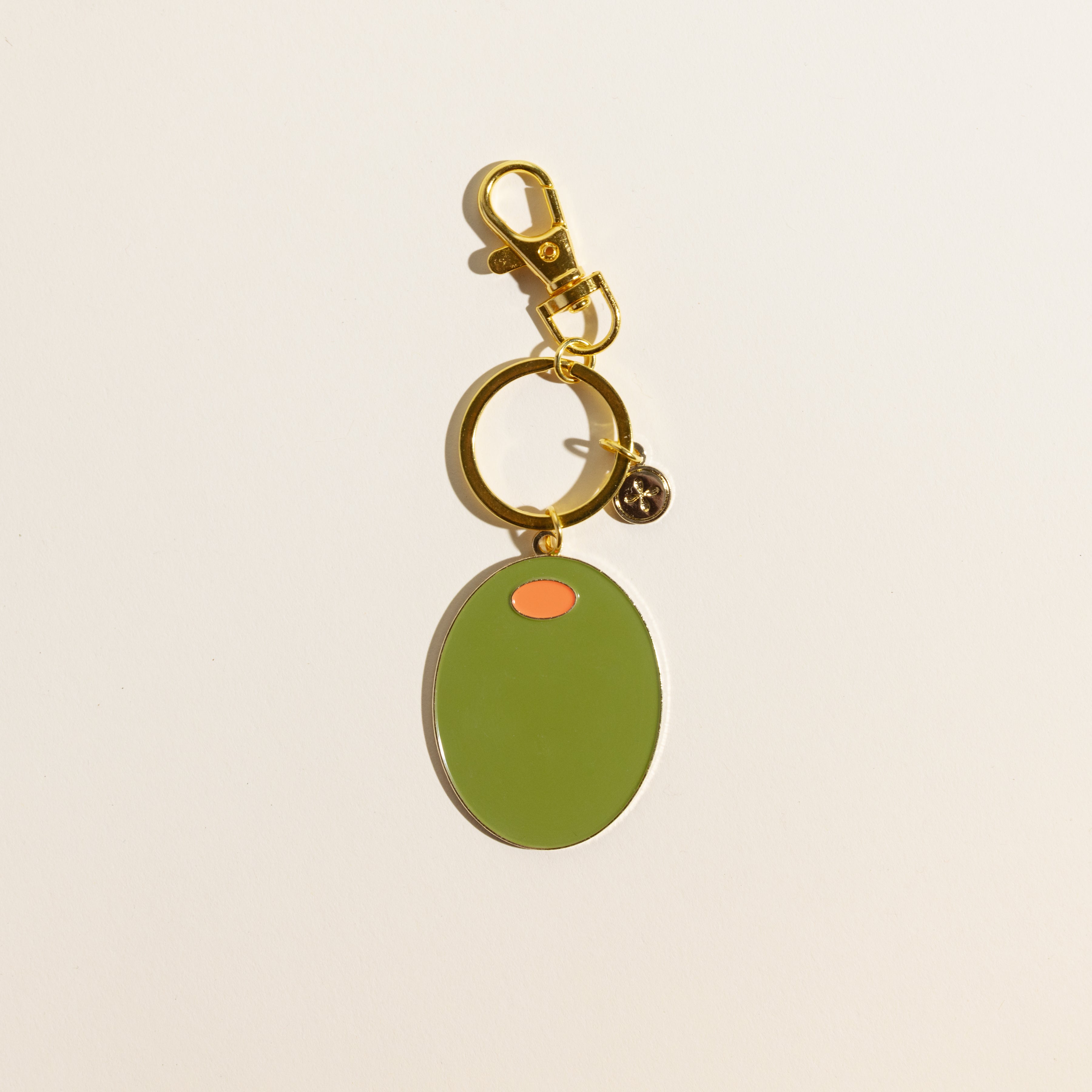 Olive Enamel Keychain & Bag Charm