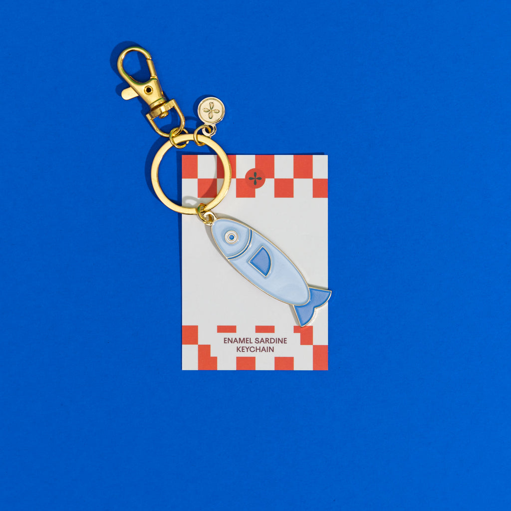 Sardine Enamel Keychain & Bag Charm