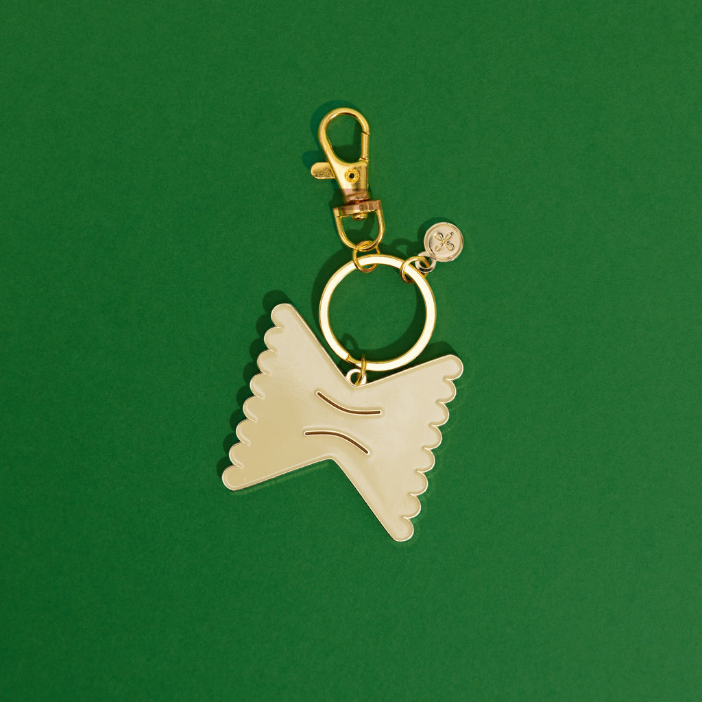 Farfalle Pasta Enamel Keychain & Bag Charm