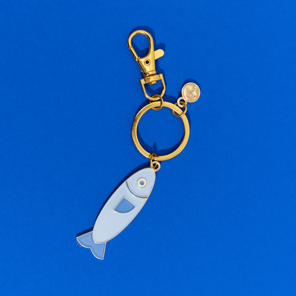 Sardine Enamel Keychain & Bag Charm