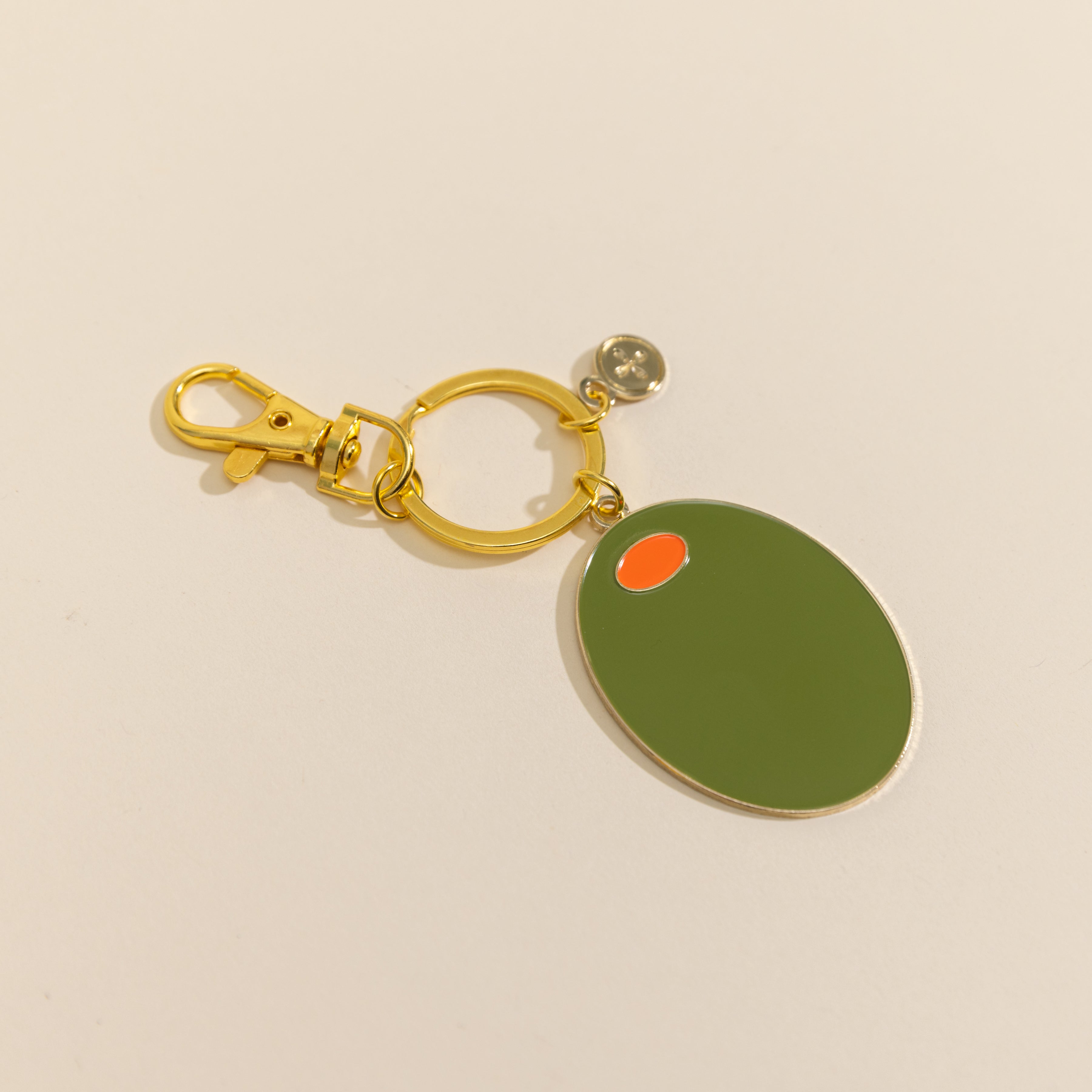 Olive Enamel Keychain & Bag Charm