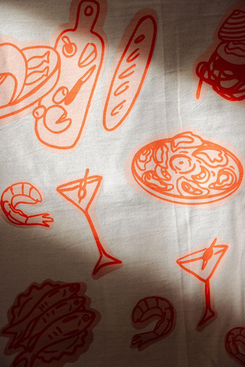 Seven Fishes Tea Towel - Gumdrop