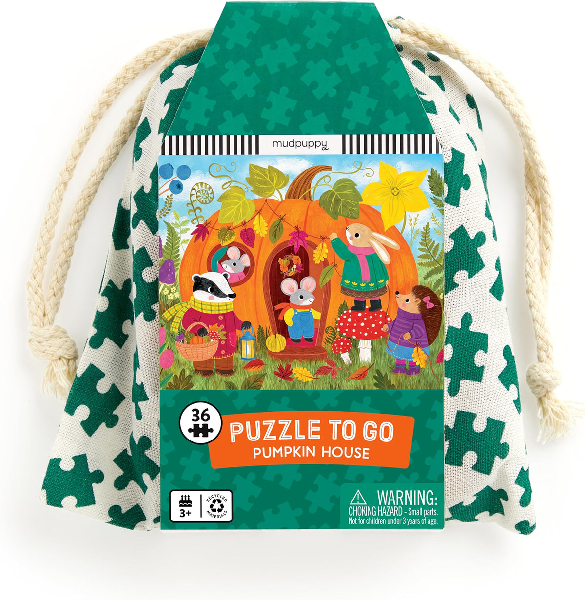 Mudpuppy - Pumpkin House 36 Piece Puzzle To Go for Kids