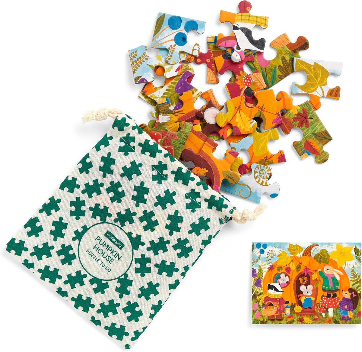Mudpuppy - Pumpkin House 36 Piece Puzzle To Go for Kids
