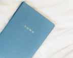 Wedding Vows Foil Embossed Linen Notebook | Soft Vintage Hues
