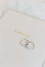 Wedding Vows Foil Embossed Linen Notebook | Neutral Hues