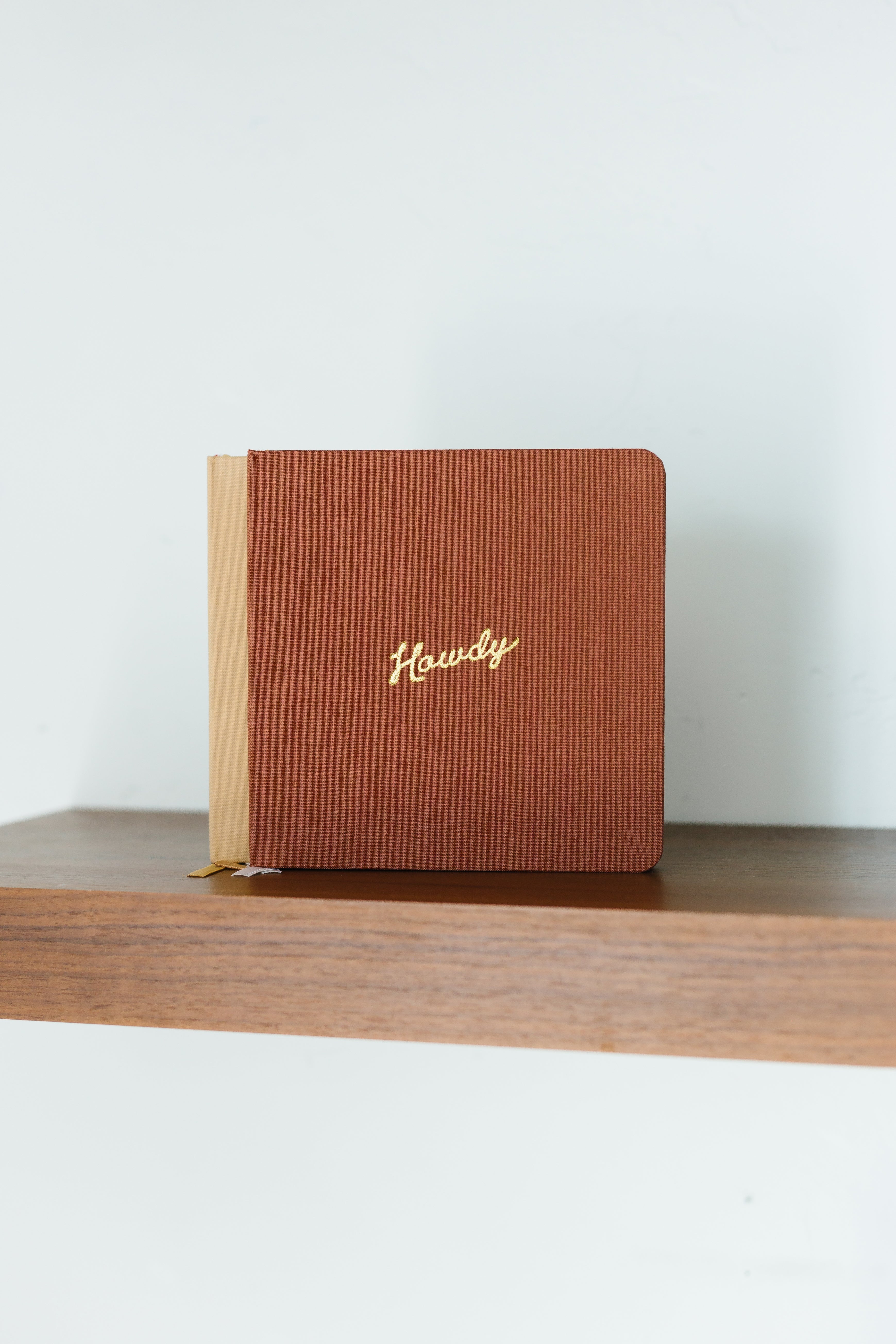Howdy Foil Embossed Square Linen Notebook