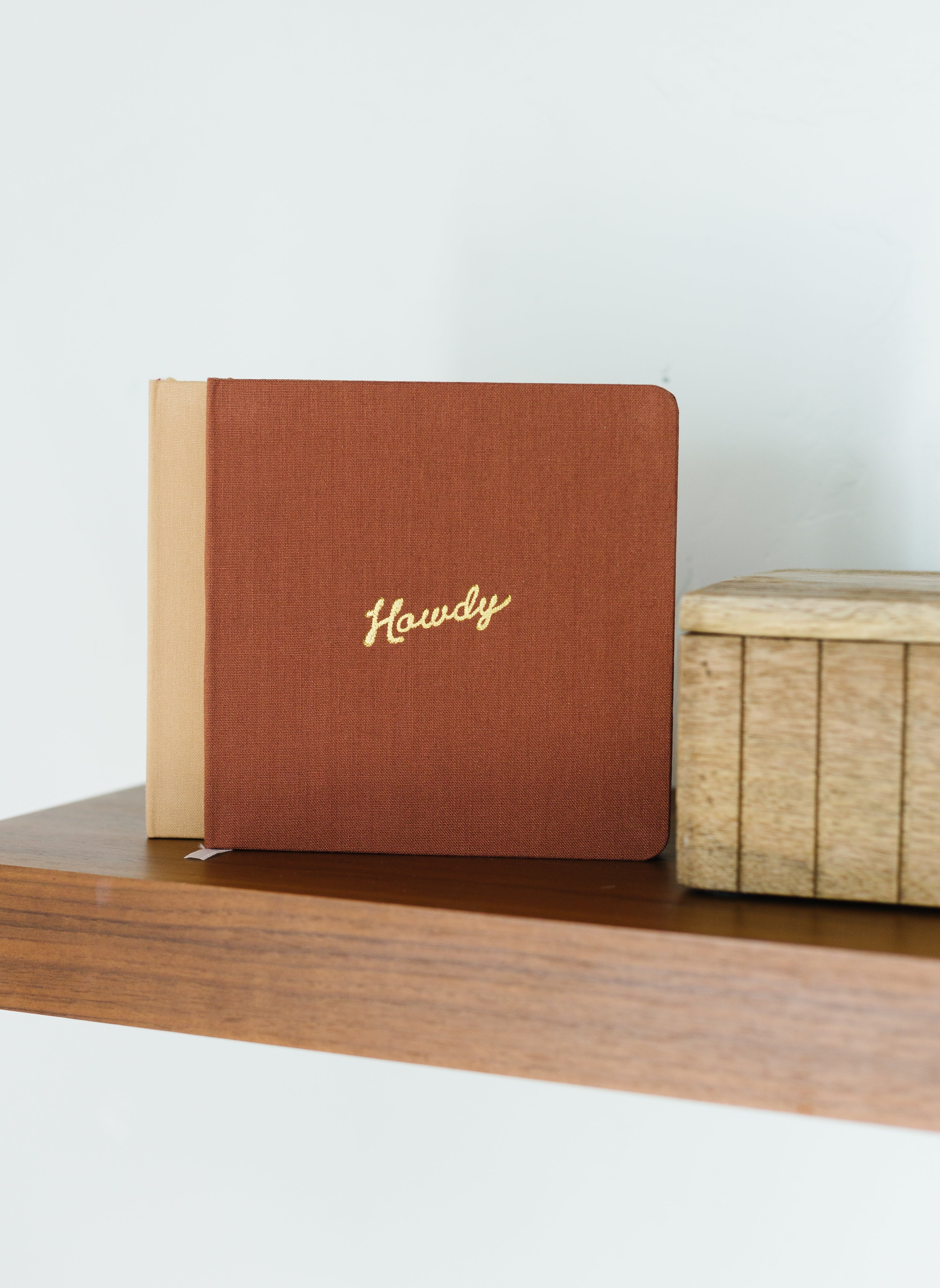 Howdy Foil Embossed Square Linen Notebook