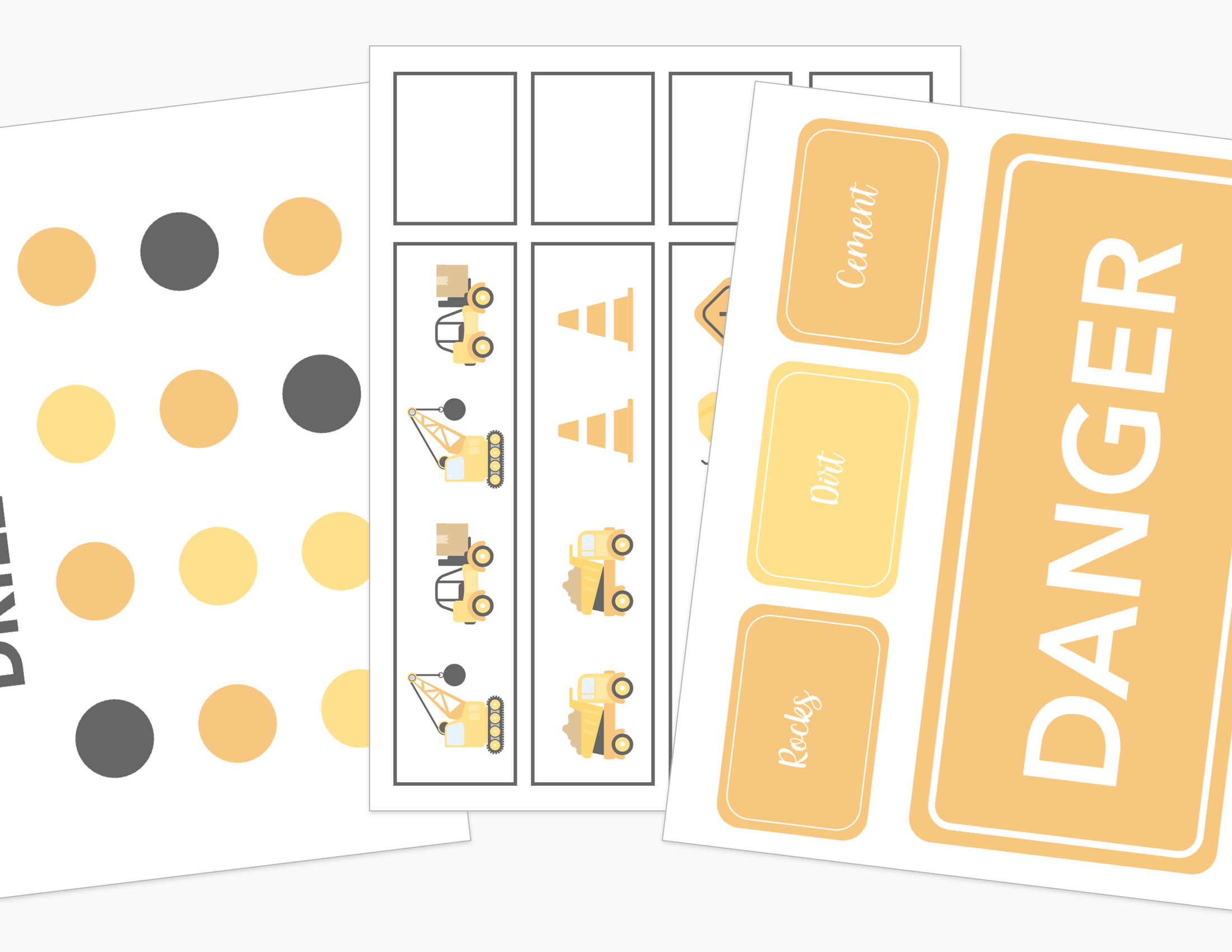 Construction Printable Dramatic Play Kit