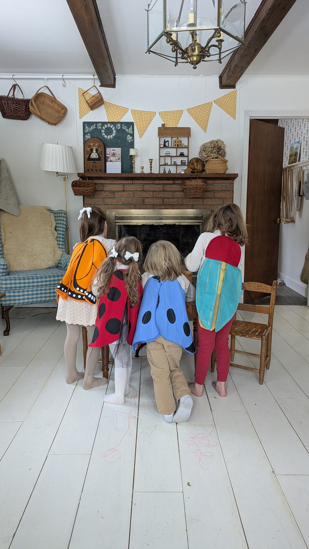 Spotted Blue Butterfly Wings Costume