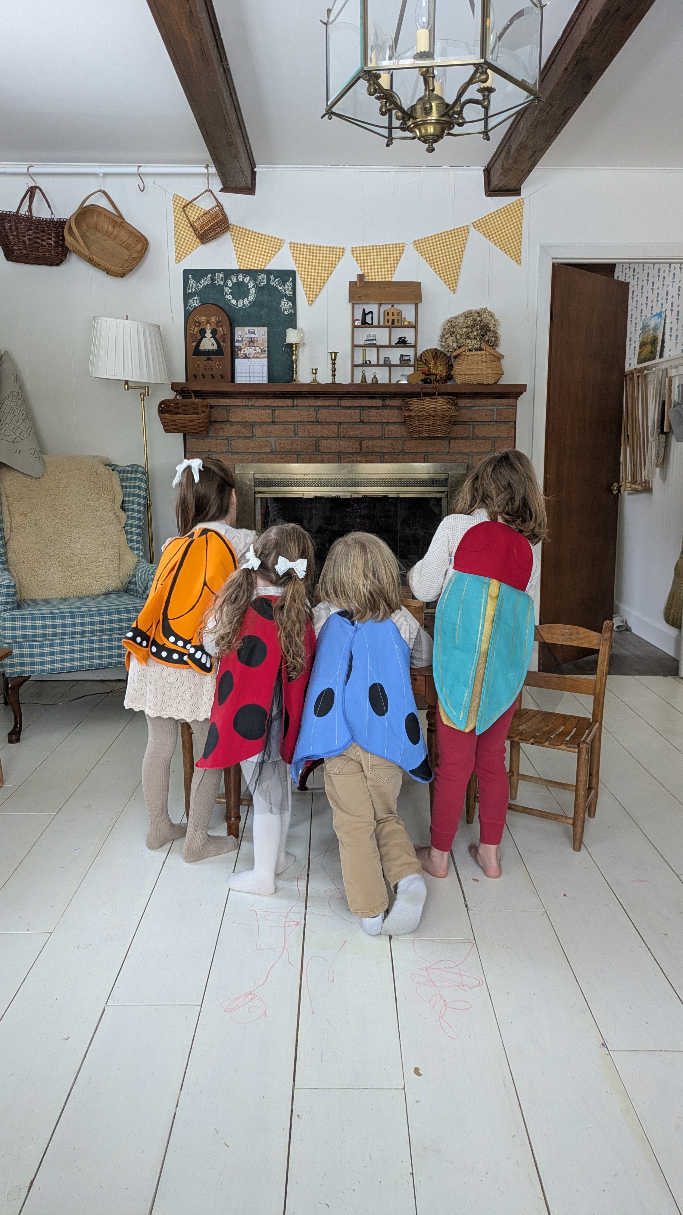 Spotted Blue Butterfly Wings Costume