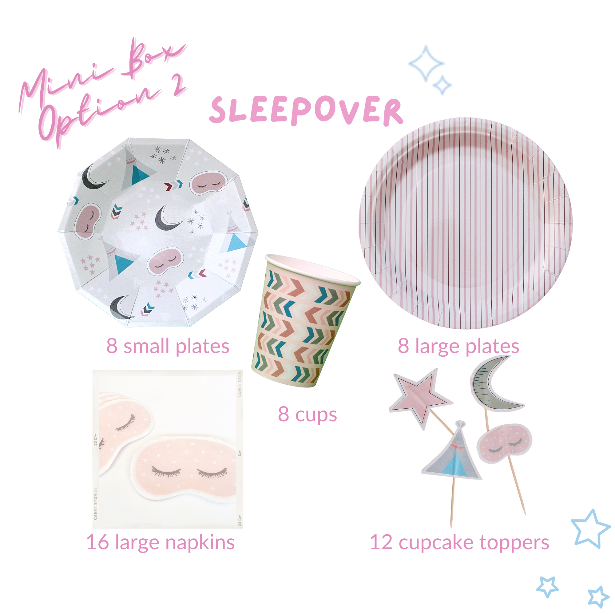 Sleepover Party Supplies in a Box