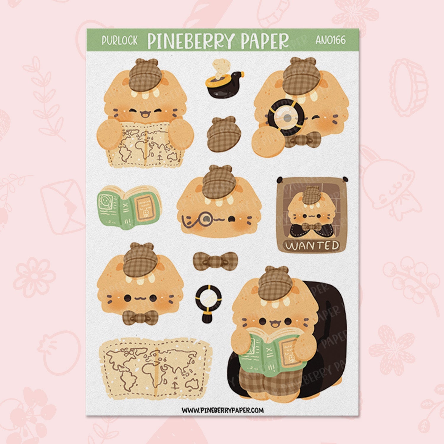 Purlock Holmes | Waterproof Transparent Matte Sticker Sheets
