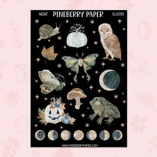 Dark Night | Waterproof Matte Sticker Sheets