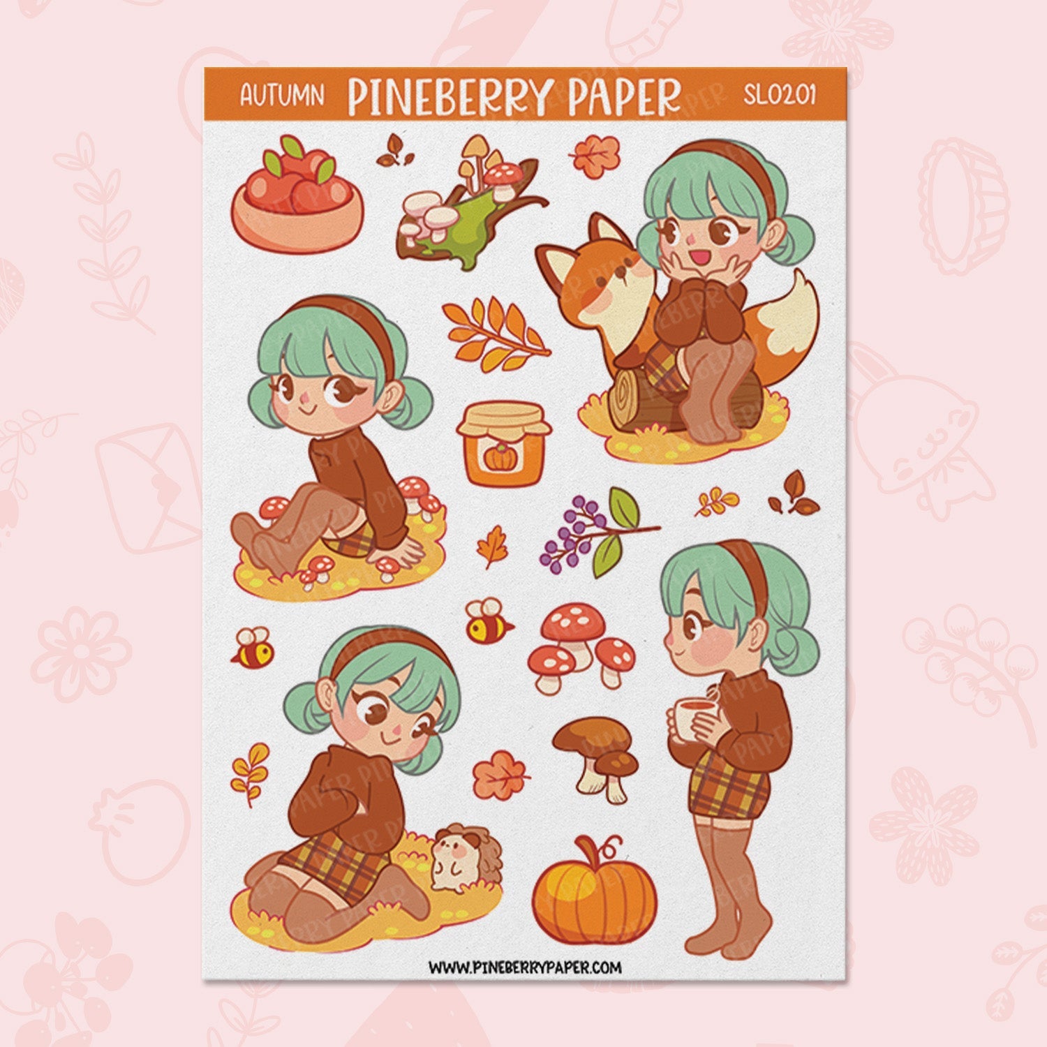 Autumn Girl | Waterproof Matte Sticker Sheets