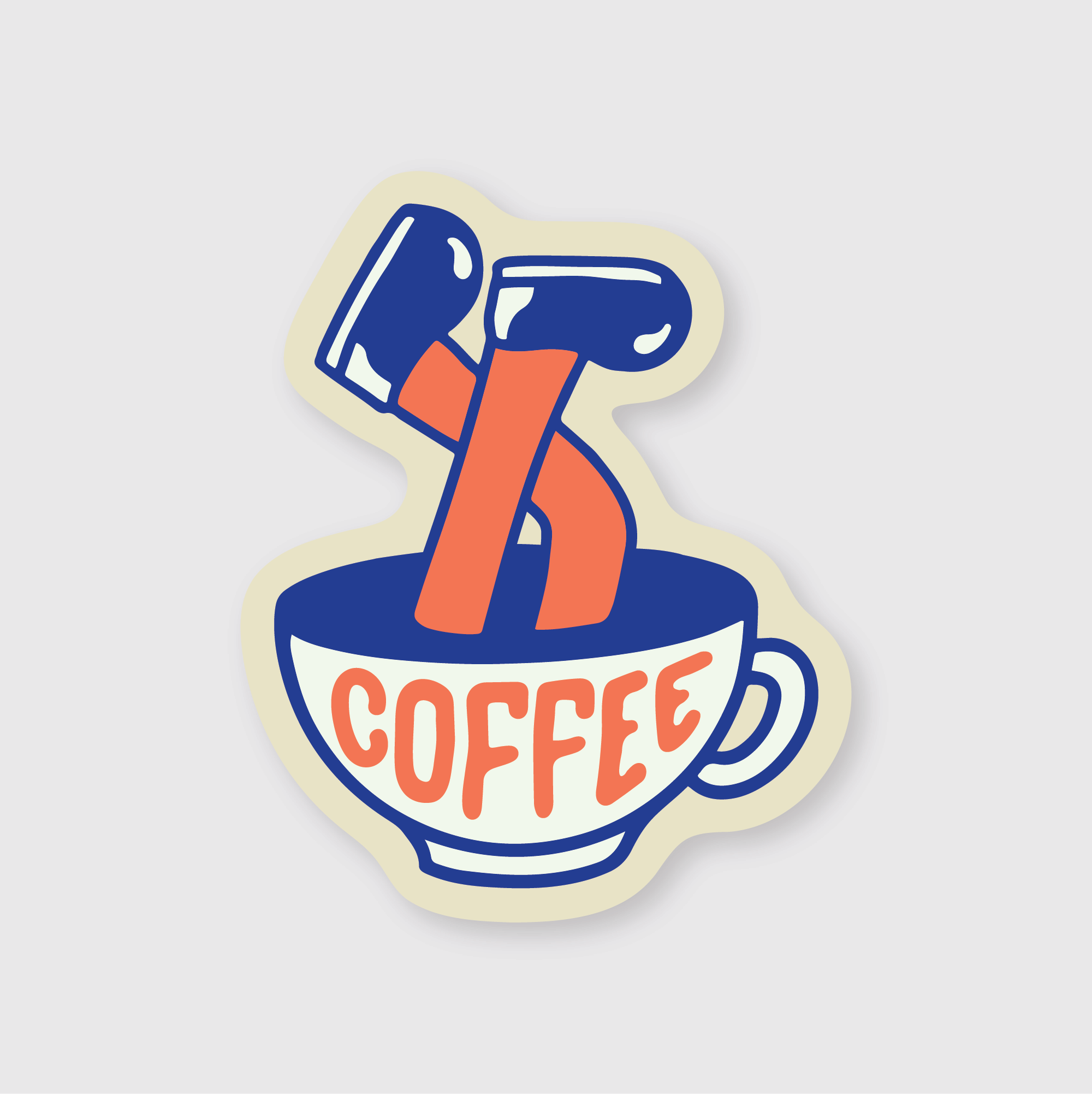 Coffee Legs Sticker