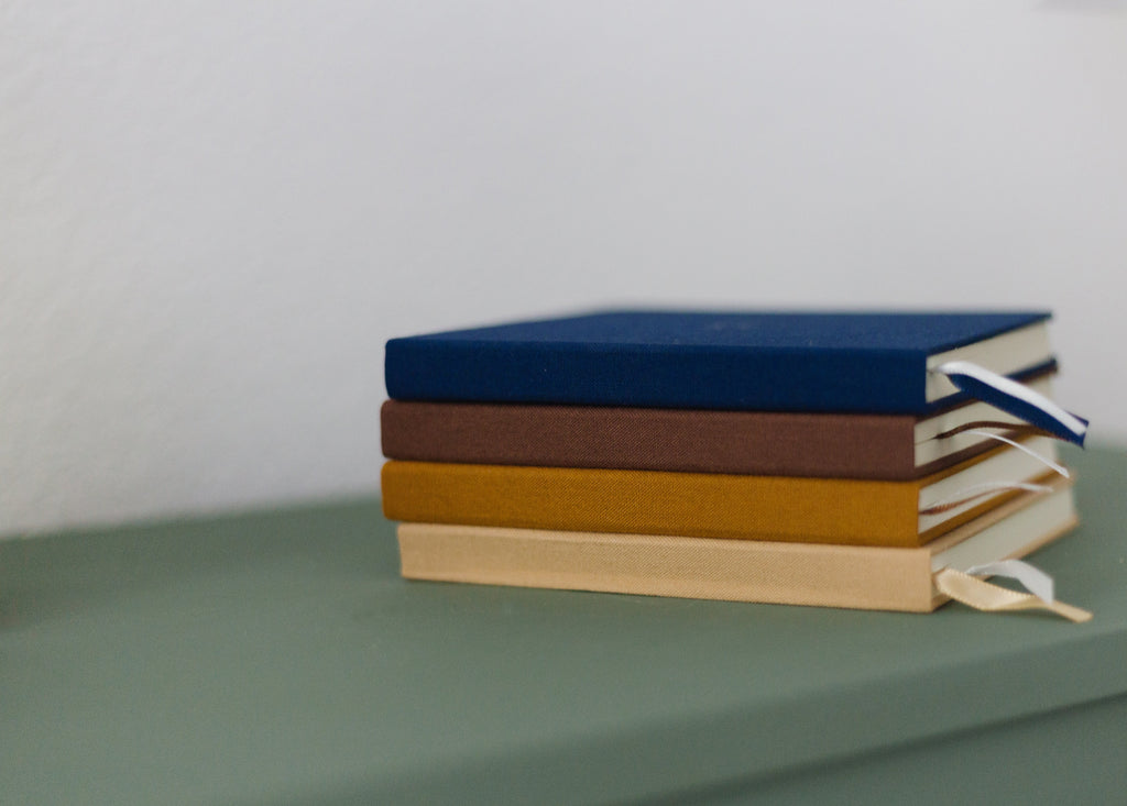 Lighthouse Foil Embossed Square Linen Notebook