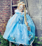Ice Queen Costume Cape for Kids - Carnival & Festive Use  (3 sizes)