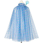 Marlya Mermaid Costume Cape Set w/ headband & wand-Role-Play for Children(2 sizes)