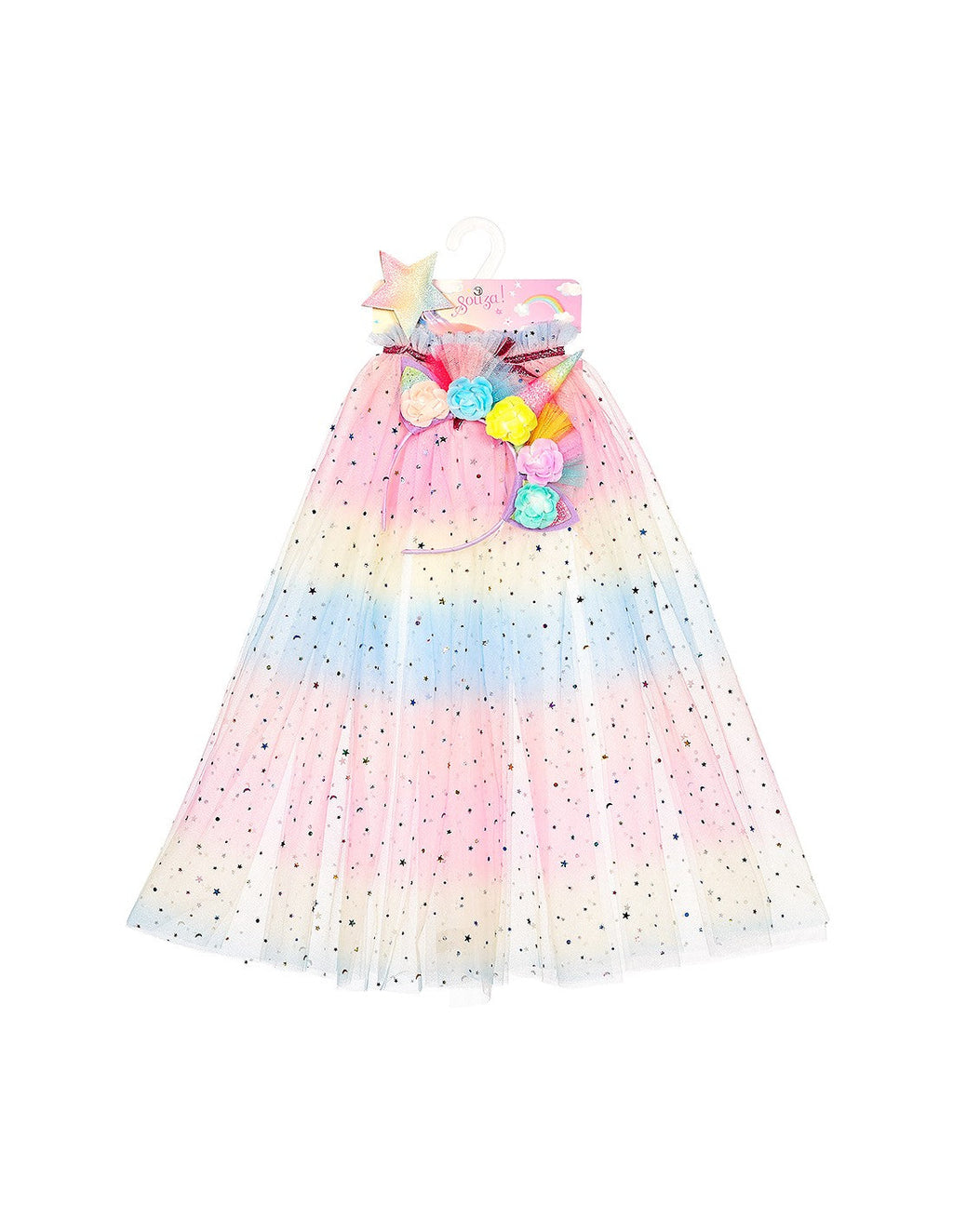 Unicorn Costume Cape Set w/ headband & wand - Role-Play for Children(2 sizes)