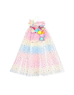 Unicorn Costume Cape Set w/ headband & wand - Role-Play for Children(2 sizes)