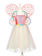Flora Dress and Wings Set (Green) - Role-Play for Children (3 sizes)