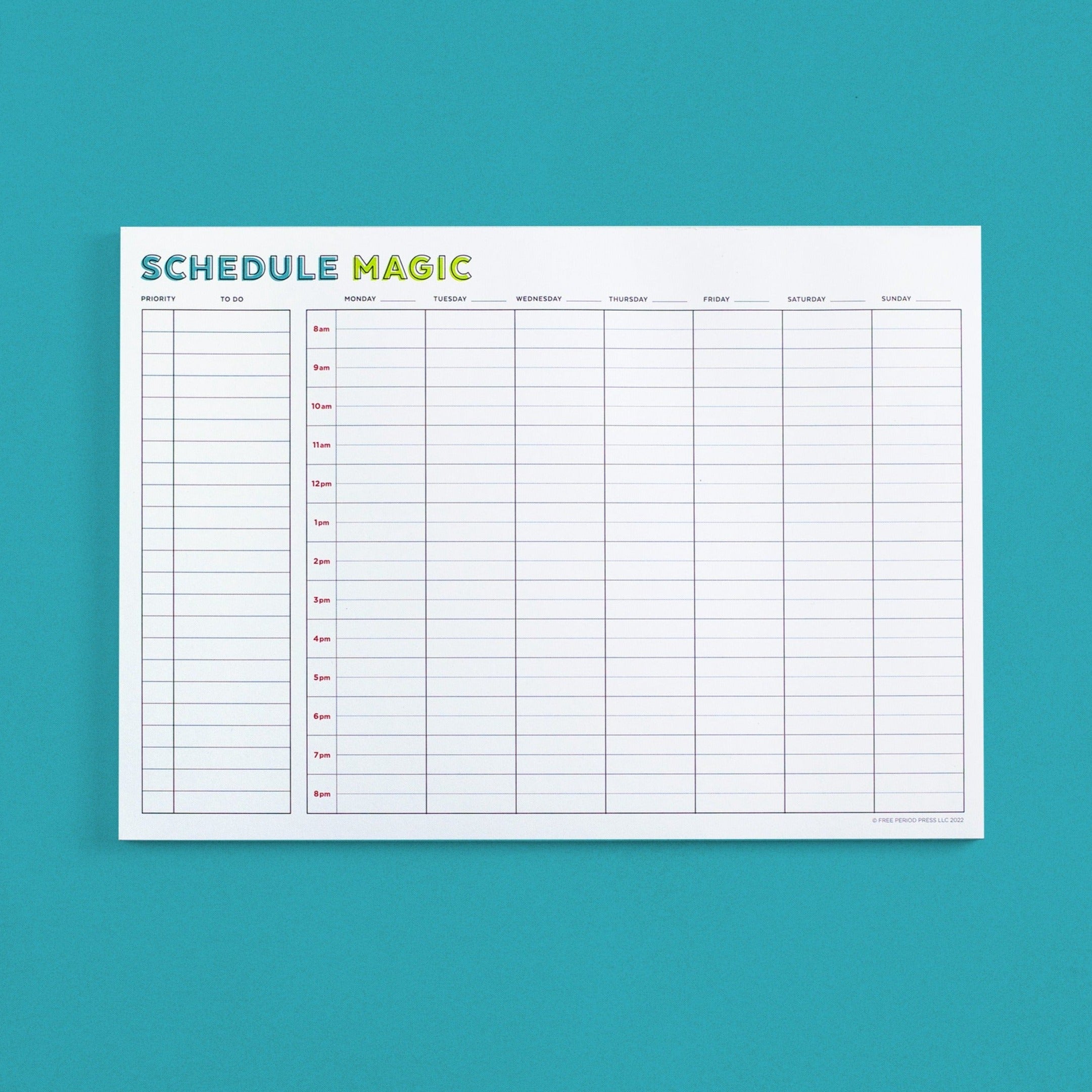 Weekly Schedule Magic To-Do List Notepad