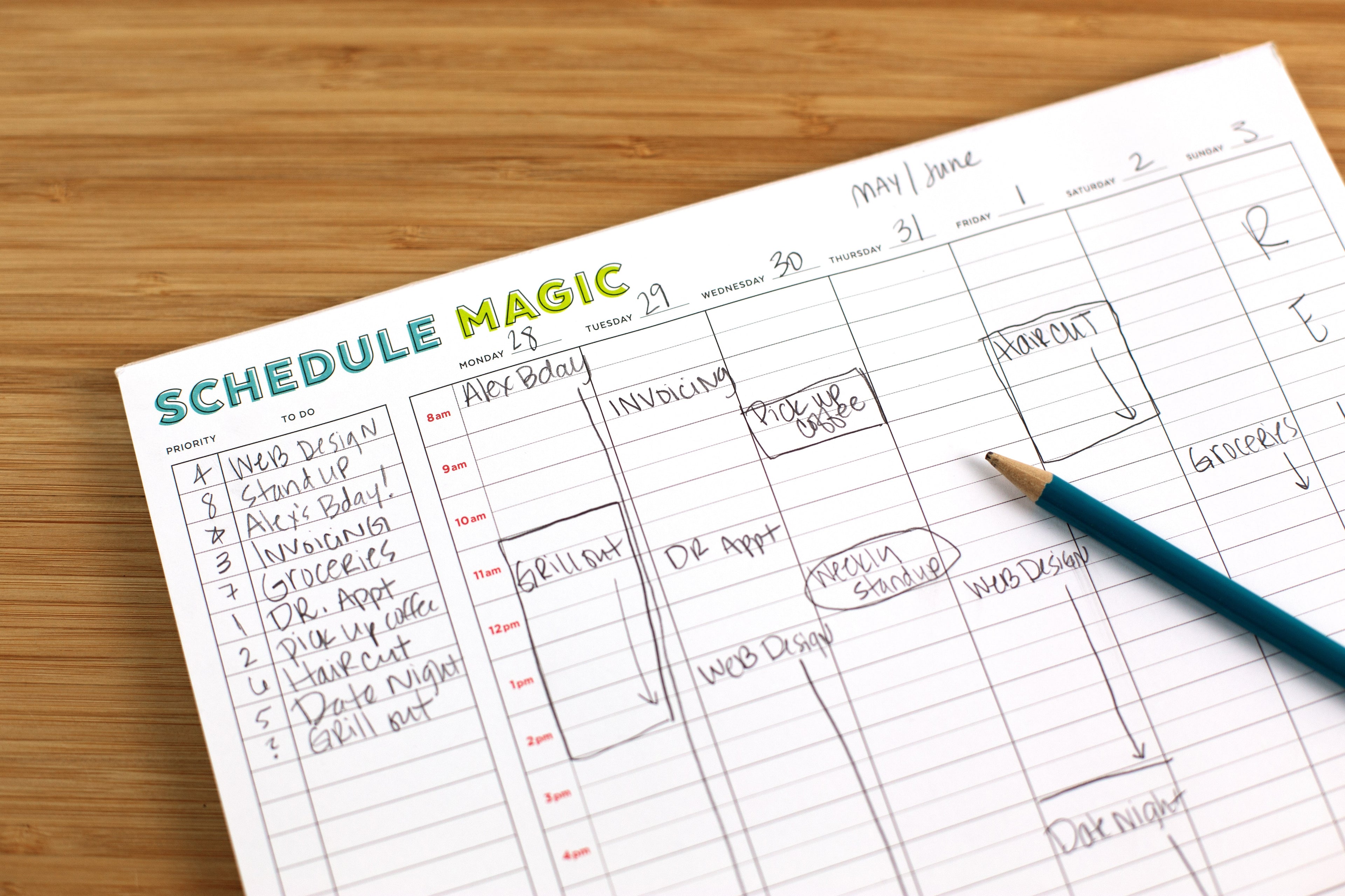 Weekly Schedule Magic To-Do List Notepad
