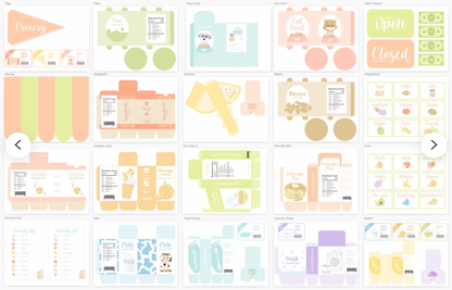 Grocery Store Play Food Printable Dramatic Play
