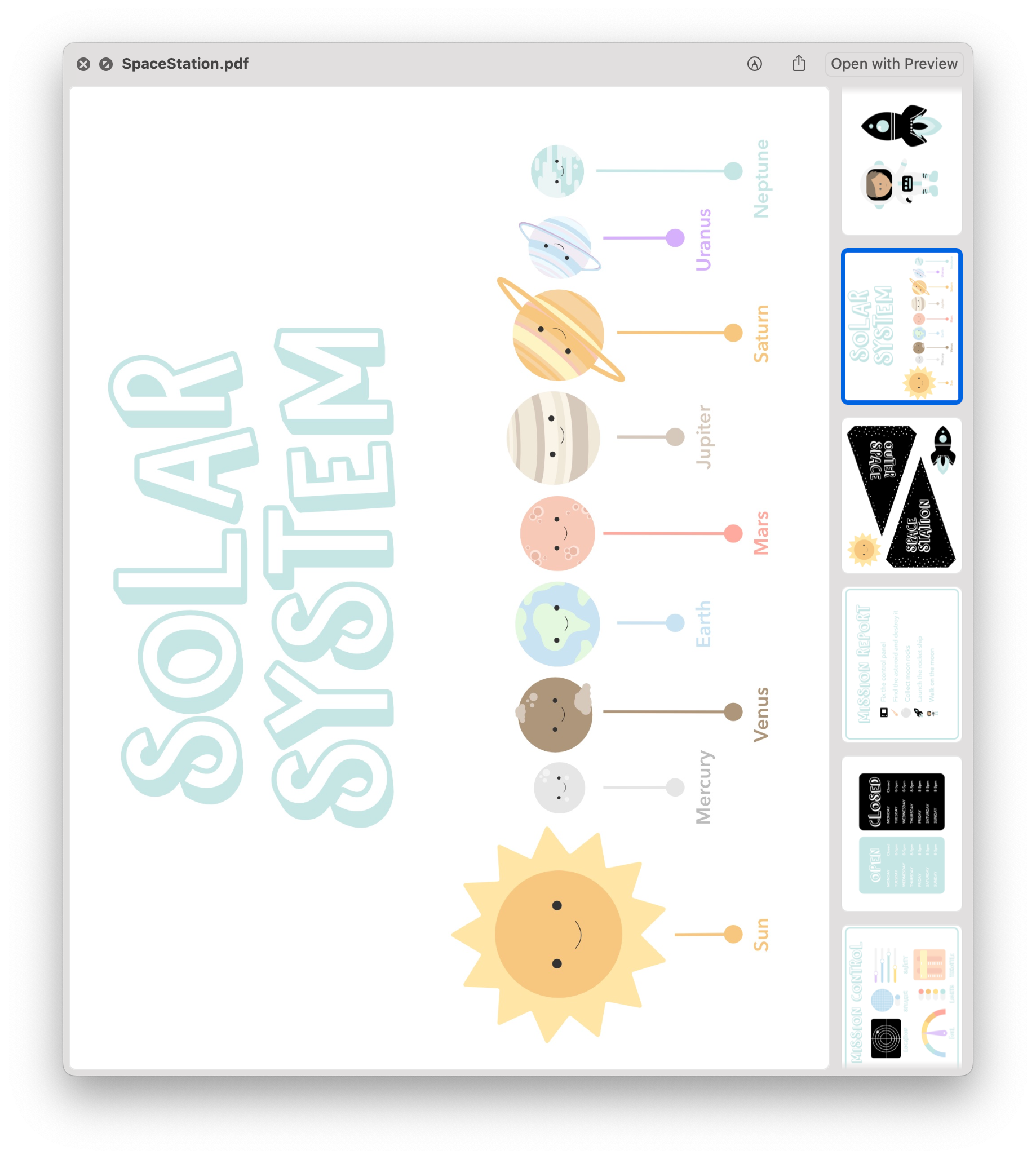 Space Station Printable Dramatic Play Kit