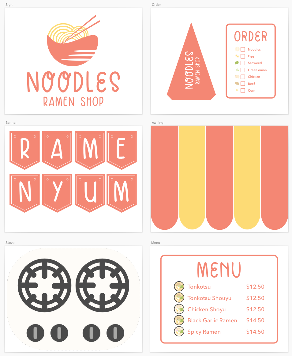 Ramen Noodle Shop Printable Dramatic Play