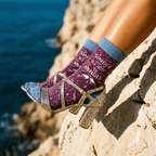 Single and Ready To Mingle Socks | Wine and Confetti Illustration | Gift for Her